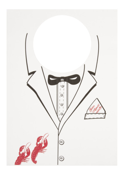 Lätzchen aus Vliesstoff "Hummer", 42 x 60 cm, 100 Stück - Mank