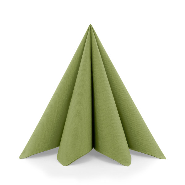 Airlaid Serviette Oliv, 40 x 40 cm, 50 Stück - Mank