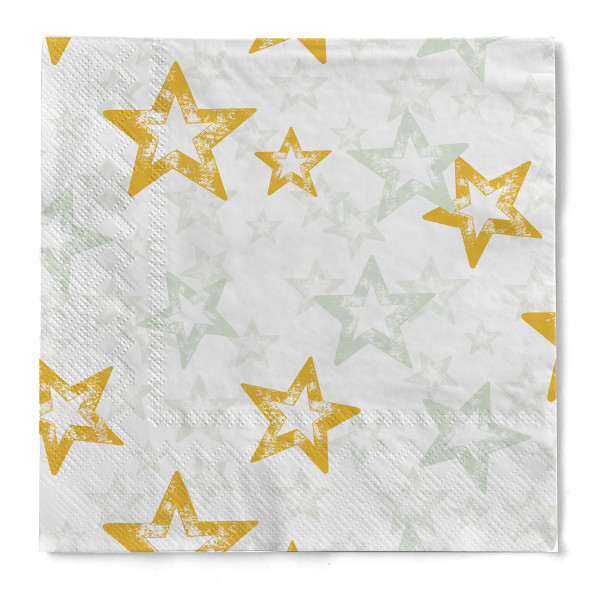 Tissue Serviette Allison in Salbei-Gold, 40 x 40 cm, 100 Stück - Mank