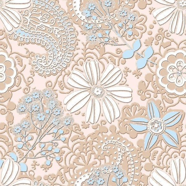 Airlaid Serviette Gwenn in Braun-Hellblau, 40 x 40 cm, 50 Stück - Mank