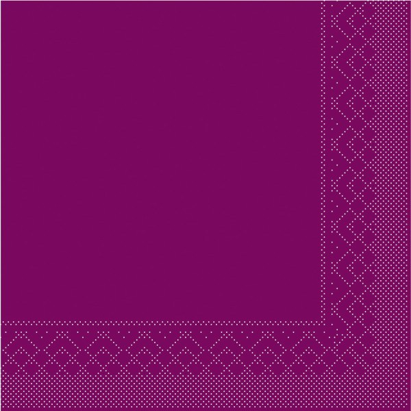 Tissue Serviette Aubergine, 40 x 40 cm, 100 Stück - Mank