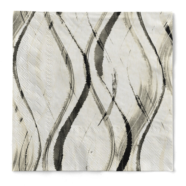 Tissue Serviette Albi in Pebble Stone-Schwarz, 40 x 40 cm, 3-lagig, 100 Stück - Mank