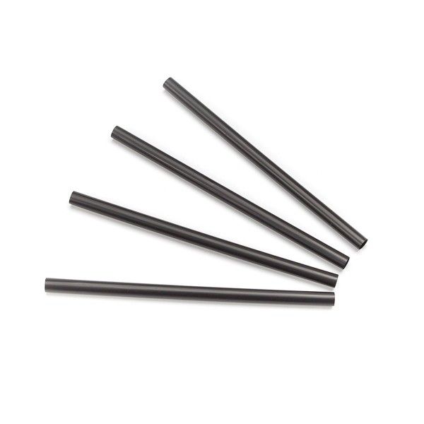 Trinkhalm in Schwarz aus Plastik, Ø 8 mm / 15 cm, 500 Stück - Mank