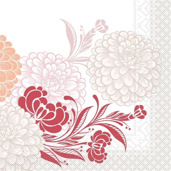 Tissue Serviette Clarissa in Bordeaux, 33 x 33 cm, 100 Stück - Mank