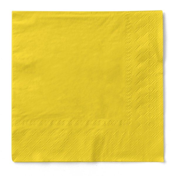 Tissue Serviette Gelb, 40 x 40 cm, 100 Stück - Mank