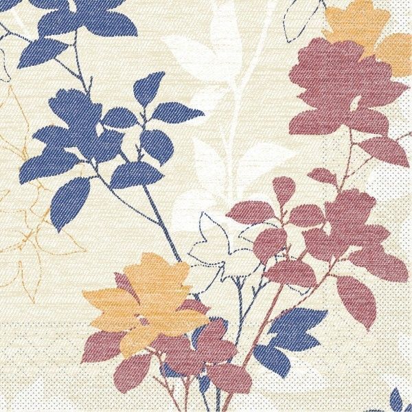 Tissue Serviette Chrissy in Creme-Bordeaux, 40x40 cm, 100 Stück - Mank