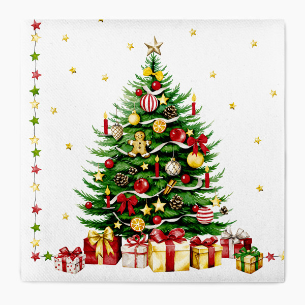 Airlaid Serviette Tannenbaum, 40 x 40 cm, 50 Stück - Mank