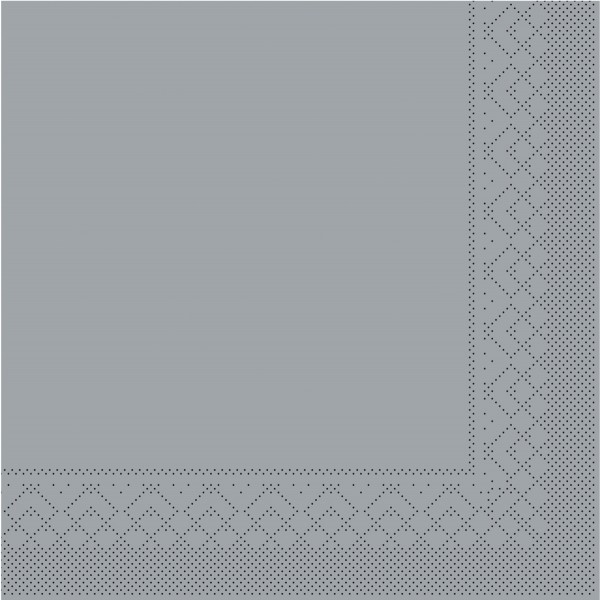 Tissue Serviette Grau, 33 x 33 cm, 100 Stück - Mank