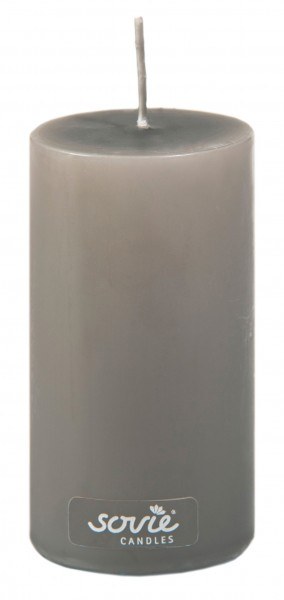 Stumpenkerze Braun, Ø 50 x 100 mm - Brenndauer ca. 28 Stunden