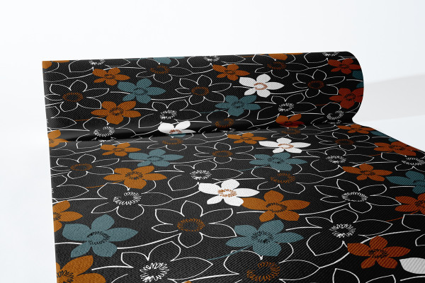 Airlaid Tischläufer Cora in Schwarz, 40 cm x 24 m, 1 Stück - Mank