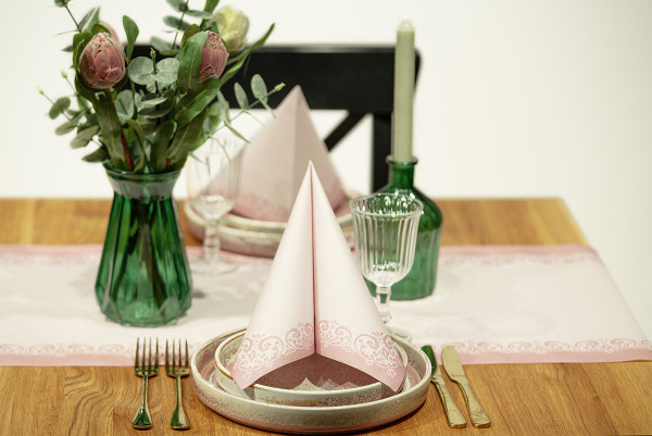 Airlaid Serviette Janina in Rosé, 40 x 40 cm, 50 Stück - Mank