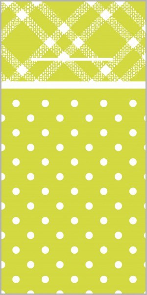 Airlaid Besteckservietten Antonia in Lime, 40 x 40 cm, 100 Stück - Mank