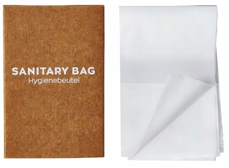 Sanitary Bag Hygienebeutel aus Maisstärke, Braune-Serie, 500 Stück - Amenities