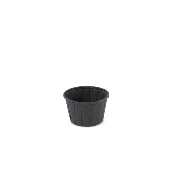 Soufflé Schälchen rund in Schwarz aus Papier (FSC®), Ø 50 x h 31mm (37ml), 200 Stück