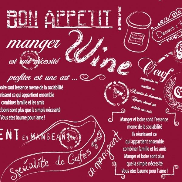 Airlaid Serviette Script in Bordeaux, 40 x 40 cm, 50 Stück - Mank