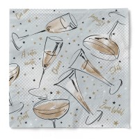 Tissue Serviette Cheers, 33 x 33 cm, 100 Stück - Mank Tissue Serviette Cheers, 33 x 33 cm, 100 Stück - Mank