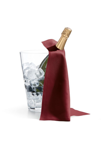 Flaschentuch in Bordeaux für Eiskübel, Weintuch / Flaschentuch, 40 x 40 cm, 1 Rolle = 12 Tücher