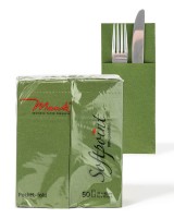 Softpoint "Pub" Besteckservietten Oliv, 40 x 33 cm, 50 Stück - Mank Softpoint "Pub" Besteckservietten Oliv, 40 x 33 cm, 50 Stück - Mank