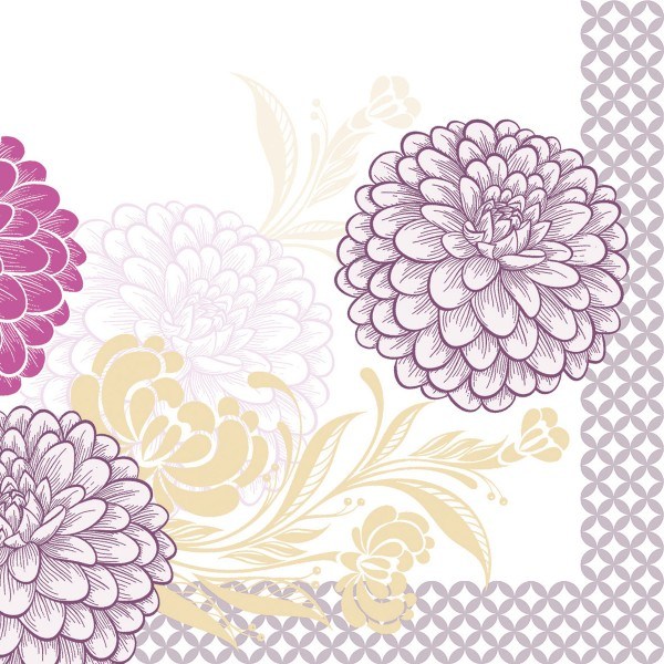 Airlaid Serviette Clarissa in Violett 40 x 40 cm, 50 Stück - Mank