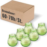Flairlights Grün, Ø 95 mm x H 100 mm, 6 Stück - Brenndauer ca. 60-70 Std. Flairlights Grün, Ø 95 mm x H 100 mm, 6 Stück - Brenndauer ca. 60-70 Std.