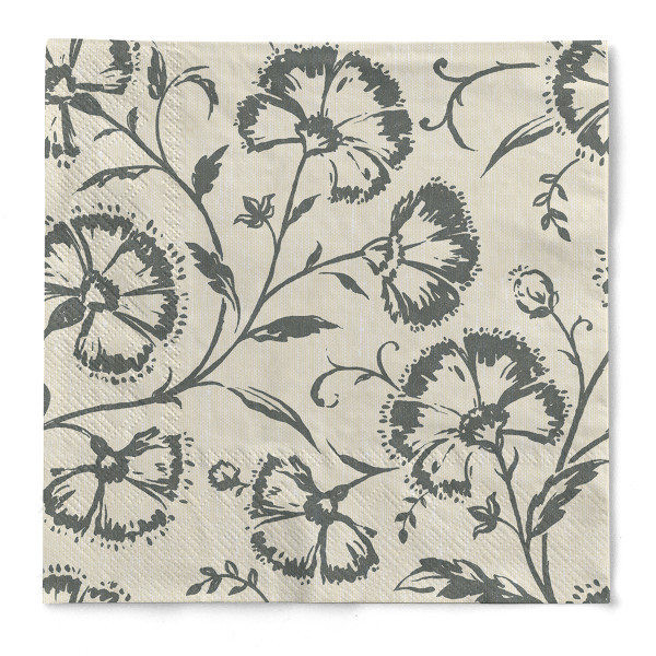 Tissue Serviette Ines in Pebble Stone-Anthrazit, 40 x 40 cm, 3-lagig, 100 Stück - Mank