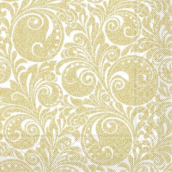 Tissue Serviette Jordan in Gold, 40 x 40 cm, 100 Stück - Mank