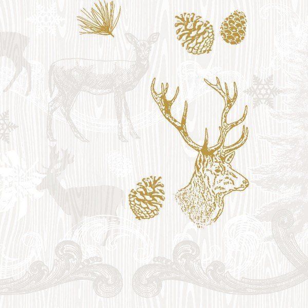 Airlaid Serviette Bruno in Braun-Gold, 40 x 40 cm, 50 Stück - Mank