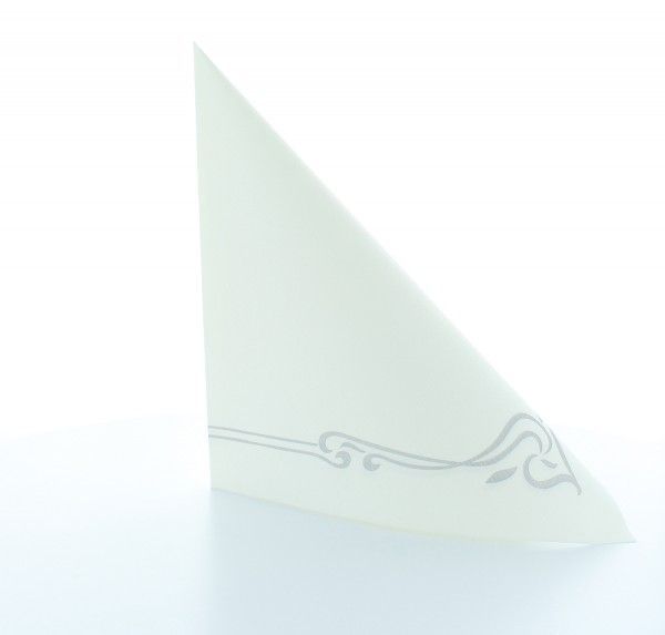 Airlaid Serviette Colour Line in Silber, 40 x 40 cm, 50 Stück - Mank