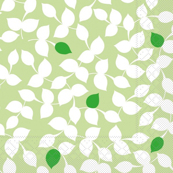 Tissue Serviette Silas in Grün, 40 x 40 cm, 100 Stück - Mank
