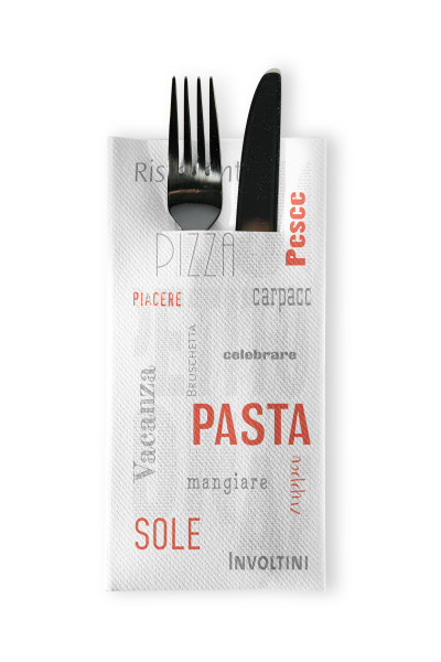 Airlaid Besteckservietten Pasta, 40 x 40 cm, 75 Stück - Mank