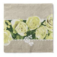 Tissue Serviette Lovely Roses in Gelb, 33 x 33 cm, 100 Stück Tissue Serviette Lovely Roses in Gelb, 33 x 33 cm, 100 Stück