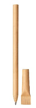 Papp-Kugelschreiber mit Kappe, Naturbraun, 1000 Stück - PG PrimeGuest SUPPLY