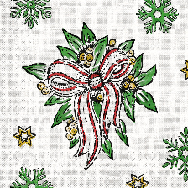 Tissue Serviette Lourdes, 33 x 33 cm, 100 Stück - Mank