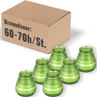 Flairlights Dunkelgrün, Ø 95 mm x H 100 mm, 6 Stück - Brenndauer ca. 60-70 Std. Flairlights Dunkelgrün, Ø 95 mm x H 100 mm, 6 Stück - Brenndauer ca. 60-70 Std.