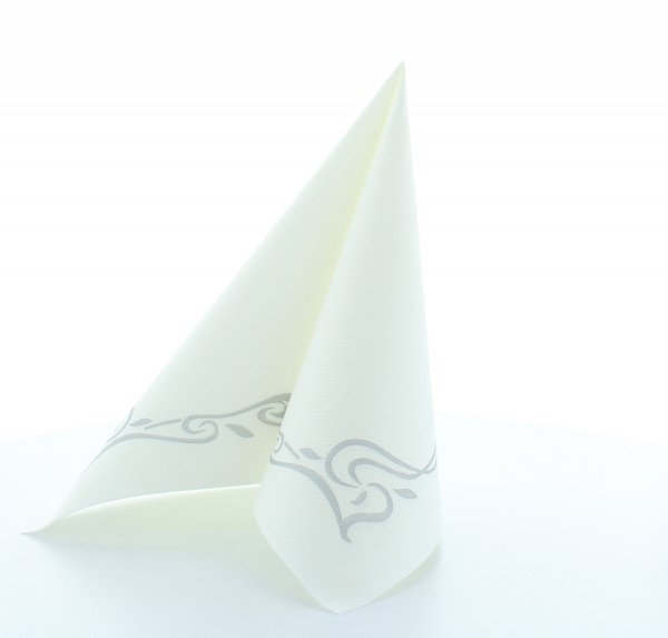 Airlaid Serviette Colour Line in Silber, 40 x 40 cm, 50 Stück - Mank