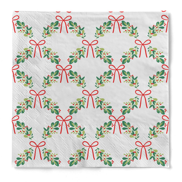 Tissue Serviette Lauro, 33 x 33 cm, 3-lagig, 100 Stück - Mank