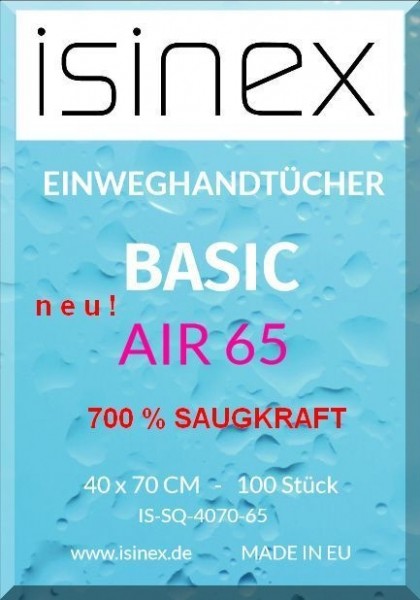 Einweghandtücher 40x70cm Basic Airlaid 65g, weiß - 300 Stück