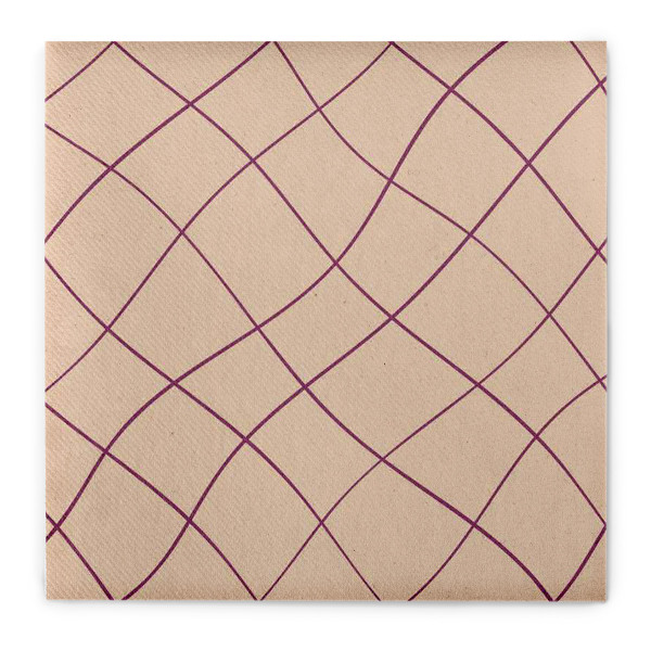 Airlaid Serviette Louis Waves in Beere, 40 x 40 cm, 50 Stück - Mank