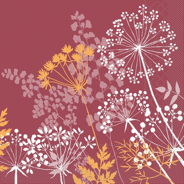 Tissue Serviette Gordon in Bordeaux, 40 x 40 cm, 100 Stück - Mank