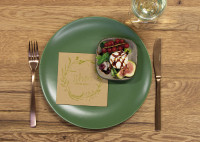 Softpoint Serviette - Schön, dass du da bist! - in Recycled Tissue, 24 x 24 cm, 100 Stück - Mank Softpoint Serviette - Schön, dass du da bist! - in Recycled Tissue, 24 x 24 cm, 100 Stück - Mank