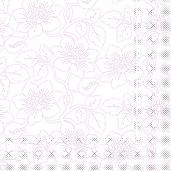 Tissue Serviette Hedda in Rose, 40 x 40 cm, 100 Stück - Mank