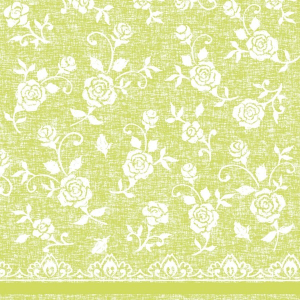 Airlaid Serviette Lace in Limette, 40 x 40 cm, 50 Stück - Mank