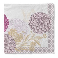 Tissue Serviette Clarissa in Violett, 33 x 33 cm, 3-lagig, 100 Stück - Mank Tissue Serviette Clarissa in Violett, 33 x 33 cm, 3-lagig, 100 Stück - Mank