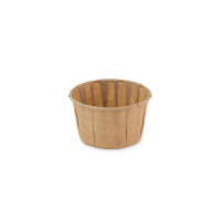 Soufflé Schälchen rund in Braun aus Papier (FSC®), Ø 70 x h 43mm (120ml), 100 Stück Soufflé Schälchen rund in Braun aus Papier (FSC®), Ø 70 x h 43mm (120ml), 100 Stück
