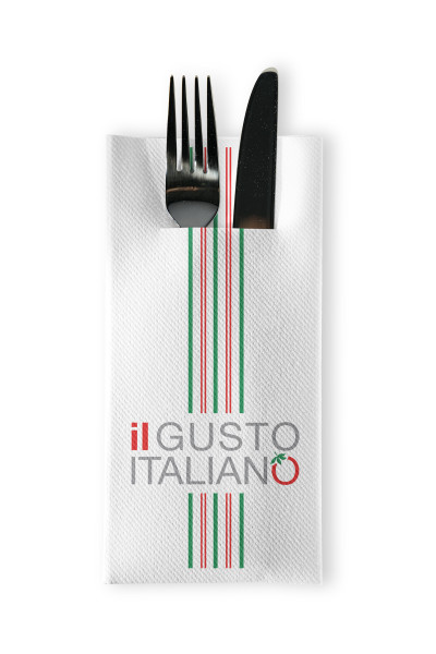 Airlaid Besteckservietten Il Gusto Italiano, 40 x 40 cm, 75 Stück - Mank