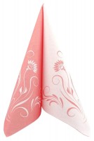 Airlaid Serviette Blumen Elegantia in Koralle / Lachs, 40 x 40 cm, 50 Stück - APARTina Airlaid Serviette Blumen Elegantia in Koralle / Lachs, 40 x 40 cm, 50 Stück - APARTina