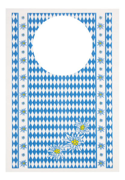 Lätzchen aus Vliesstoff Bayern, 42 x 60 cm, 100 Stück - Mank