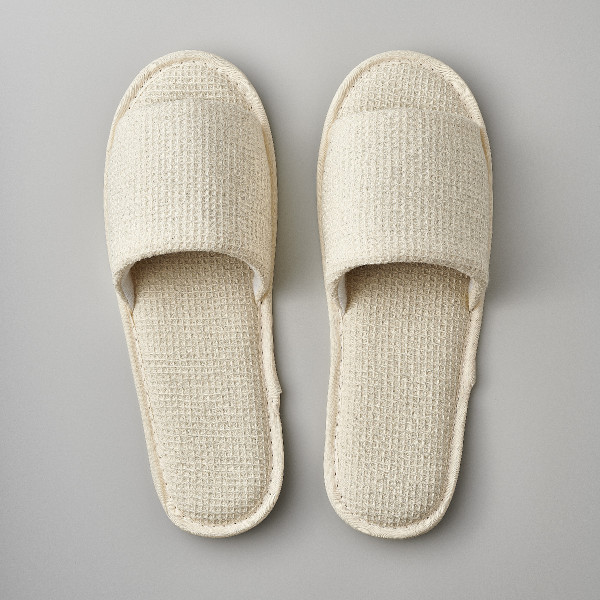 Waffle Slipper, offen, natur, 29 cm Pflanzenfasersohle, VE 100 Paar
