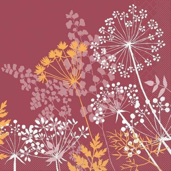 Tissue Serviette Gordon in Bordeaux, 33 x 33 cm, 100 Stück - Mank