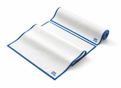 Reinigungstücher Roll Drap in Blau, 15,7 x 25,2 cm aus Baumwolle - 1 Rolle / 10 Tücher